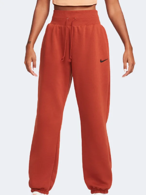 Padded Thermal Ski Pants-Nike Phoenix Women Lifestyle Pant Orange/Black