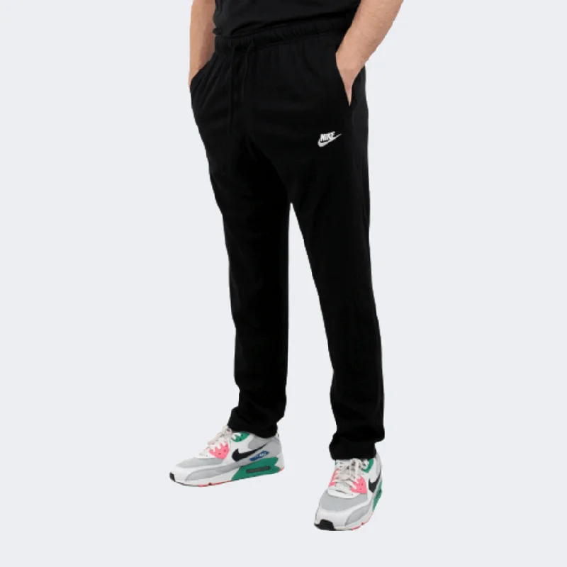 Fashionable Side Stripe Pants-Nike Sportswear Club Oh Jsy Men Lifestyle Pant Black