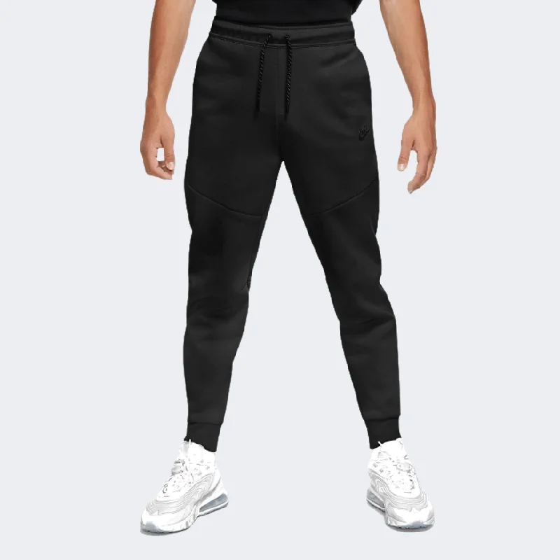 Sleek Satin Dress Pants-Nike Sportswear Tech Fleece Jogger Men Lifestyle Pant Black