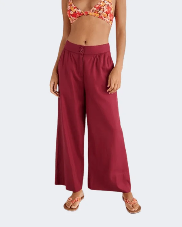 Timeless Wool Suit Pants-O'Neill Wide Leg Women Lifestyle Pant Biking Red