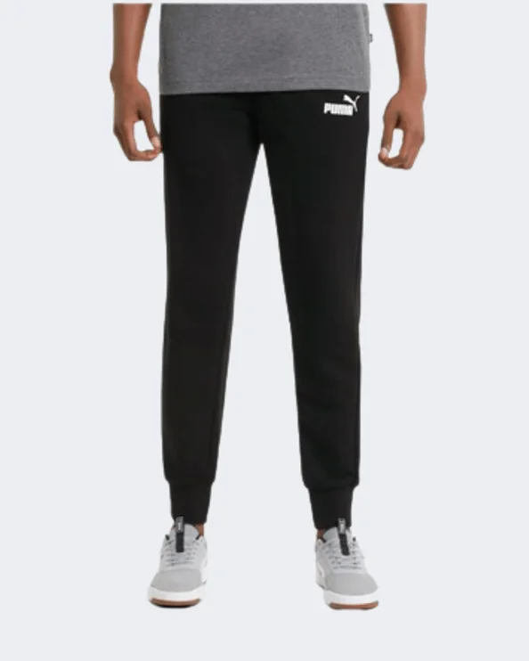 Chic Business Casual Pants-Puma Essentials Logo Men Lifestyle Pant Black