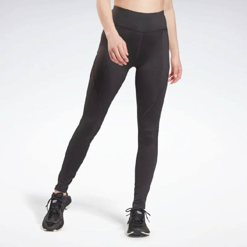 Sleek Monochrome Dress Pants-Reebok Workout Ready Pant Program Women Training Tight Night Black