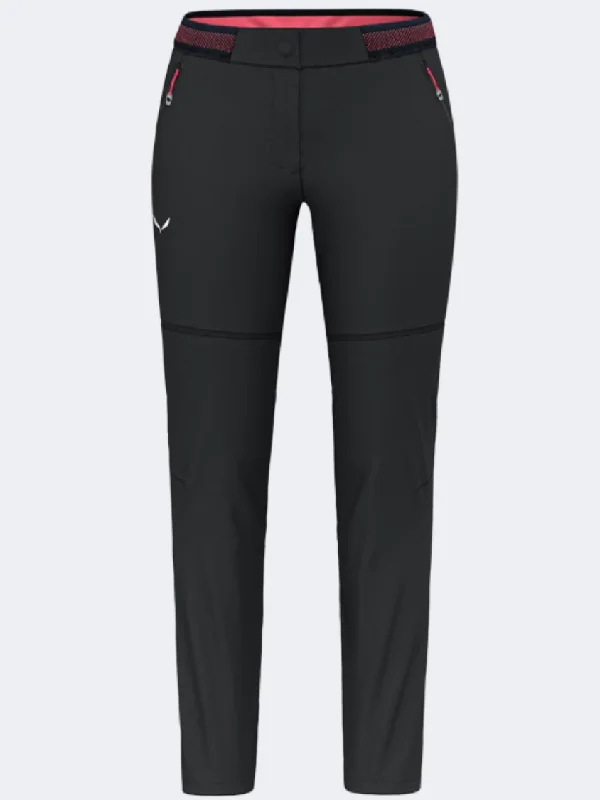 Loose Fit Relaxed Pants-Salewa Pedroc 2 Women Hiking Pant Black Out