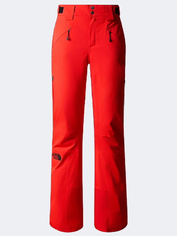 Elastic Waist Comfort Pants-The North Face Lenado Women Skiing Pant Fiery Red