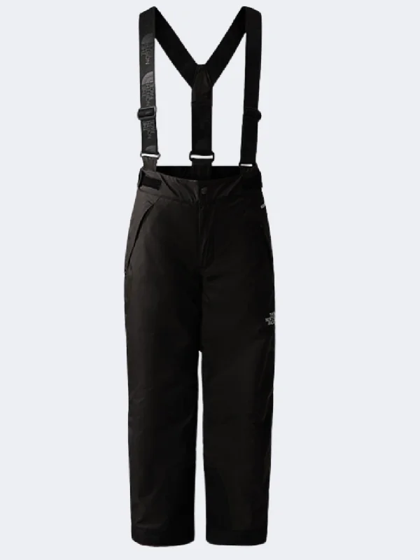 Ultra-Soft Velvet Pants-The North Face Snowquest Suspenders Kids Skiing Pant Black