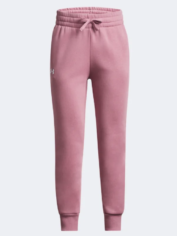 Retro High-Waist Bell Bottom Pants-Under Armour Rival Fleece Girls Training Pant Pink Elixir/White